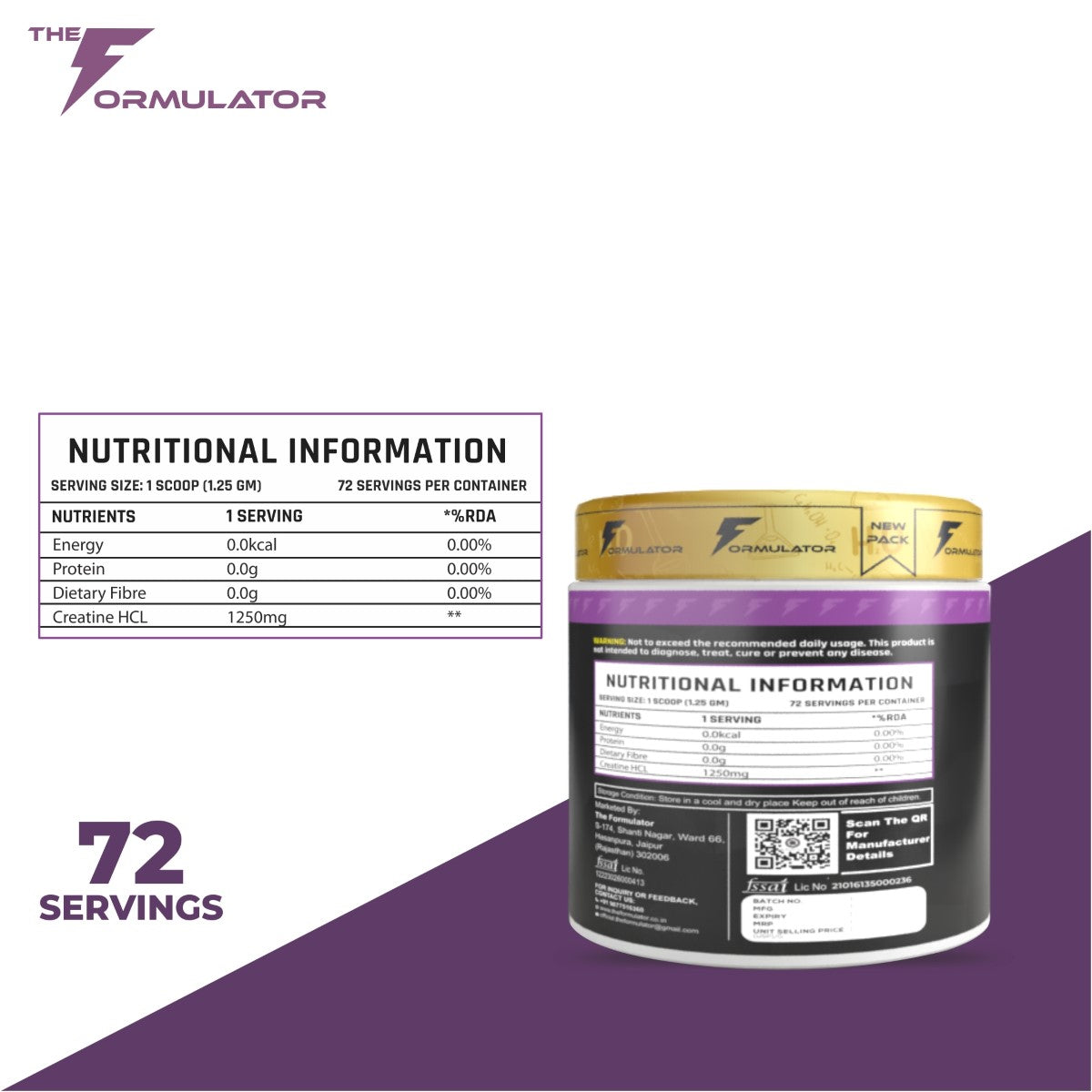 Creatine HCL 90g - MDRIVEMEN