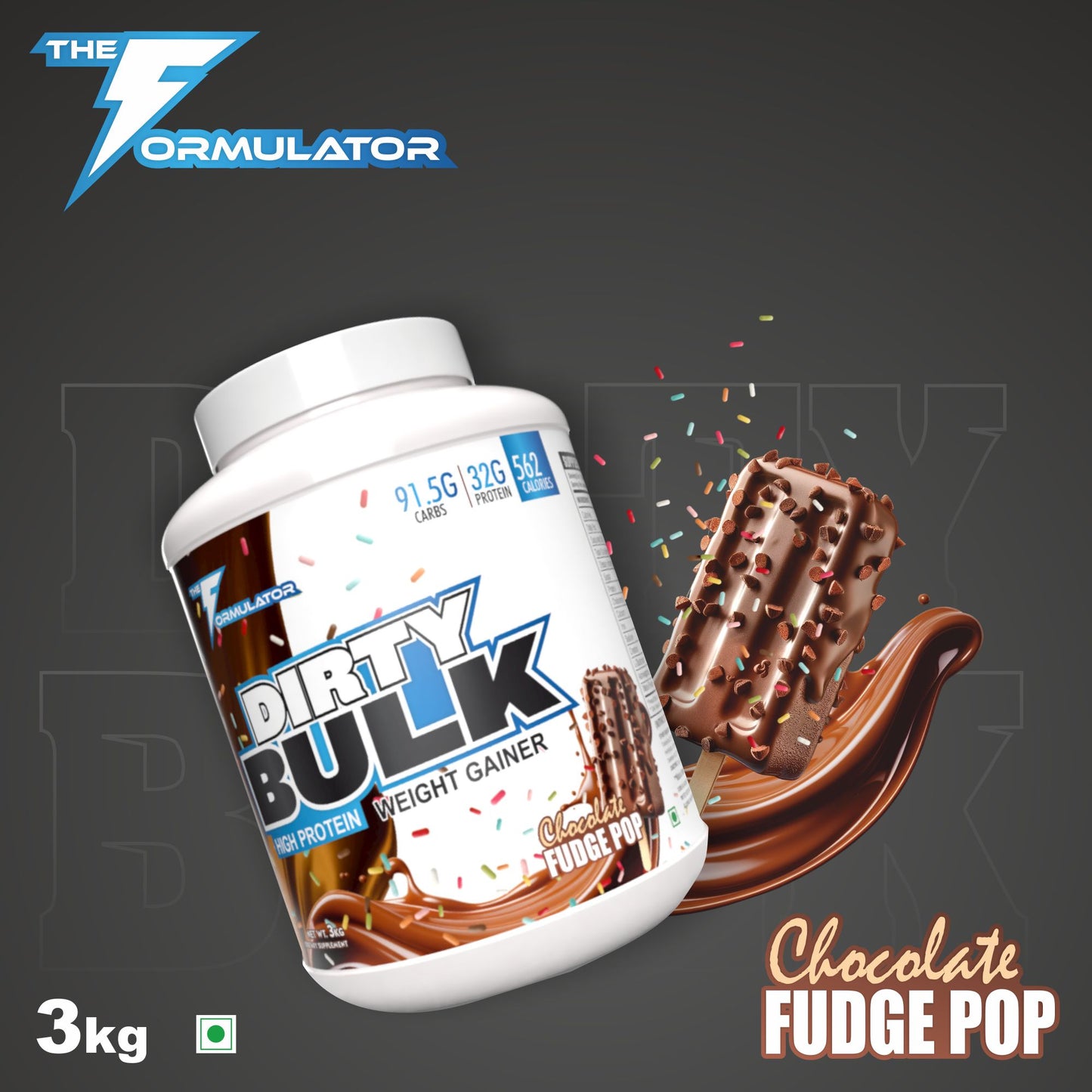 TF Dirty Bulk Weight Gainer | 32g Protein | 91.5g Carb | 3 kg