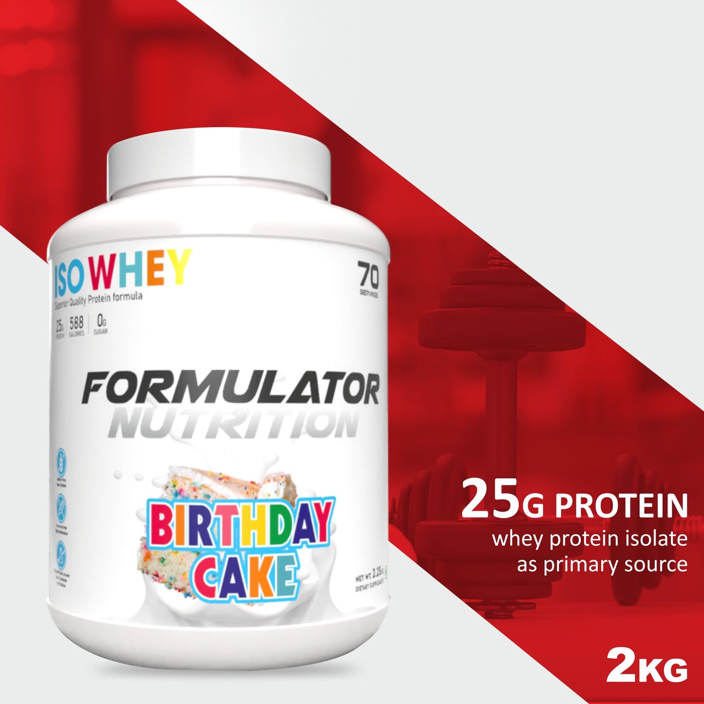 TF ISO WHEY | 25g Protein | 0g Sugar | 70 Serving