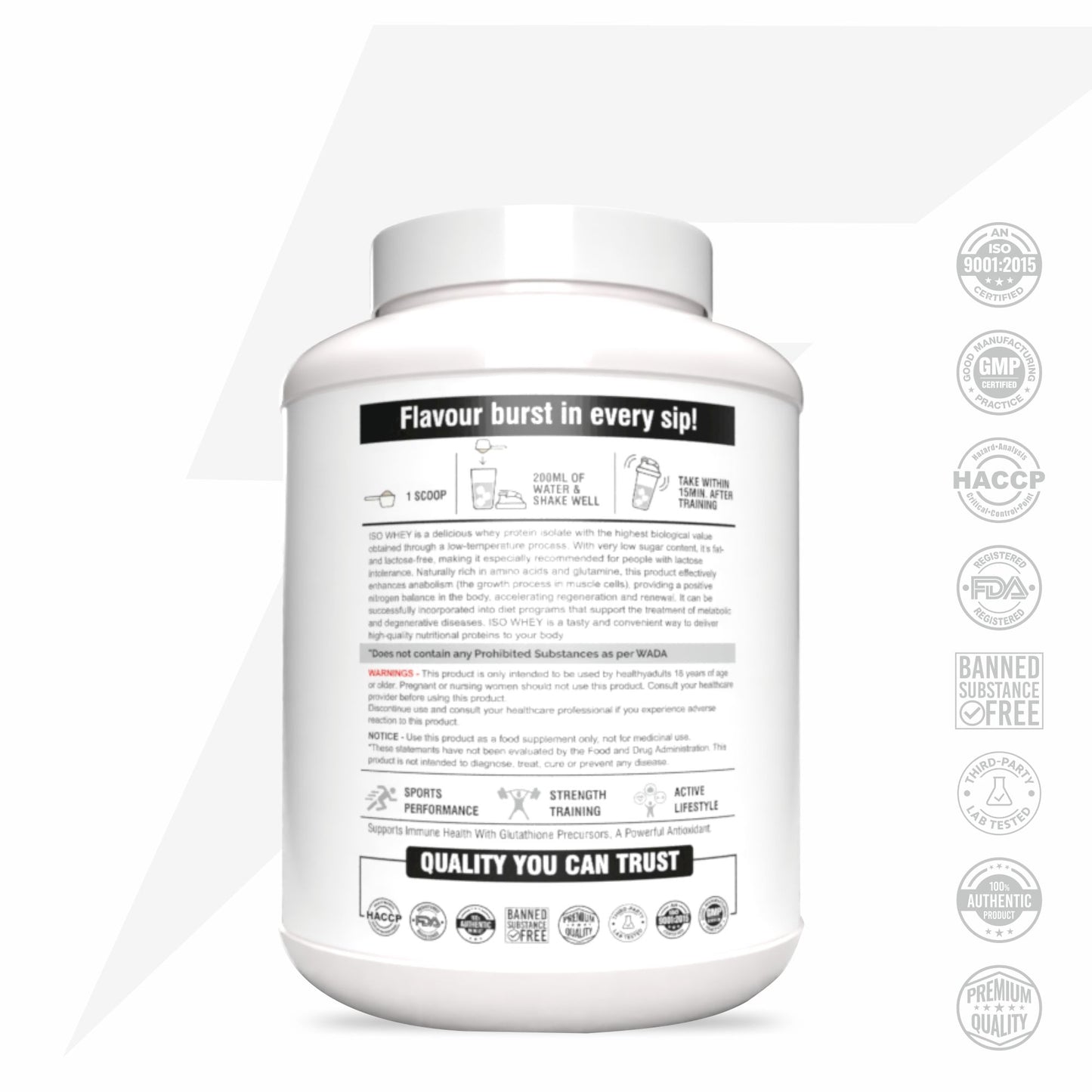 TF ISO WHEY | 25g Protein | 0g Sugar | 70 Serving