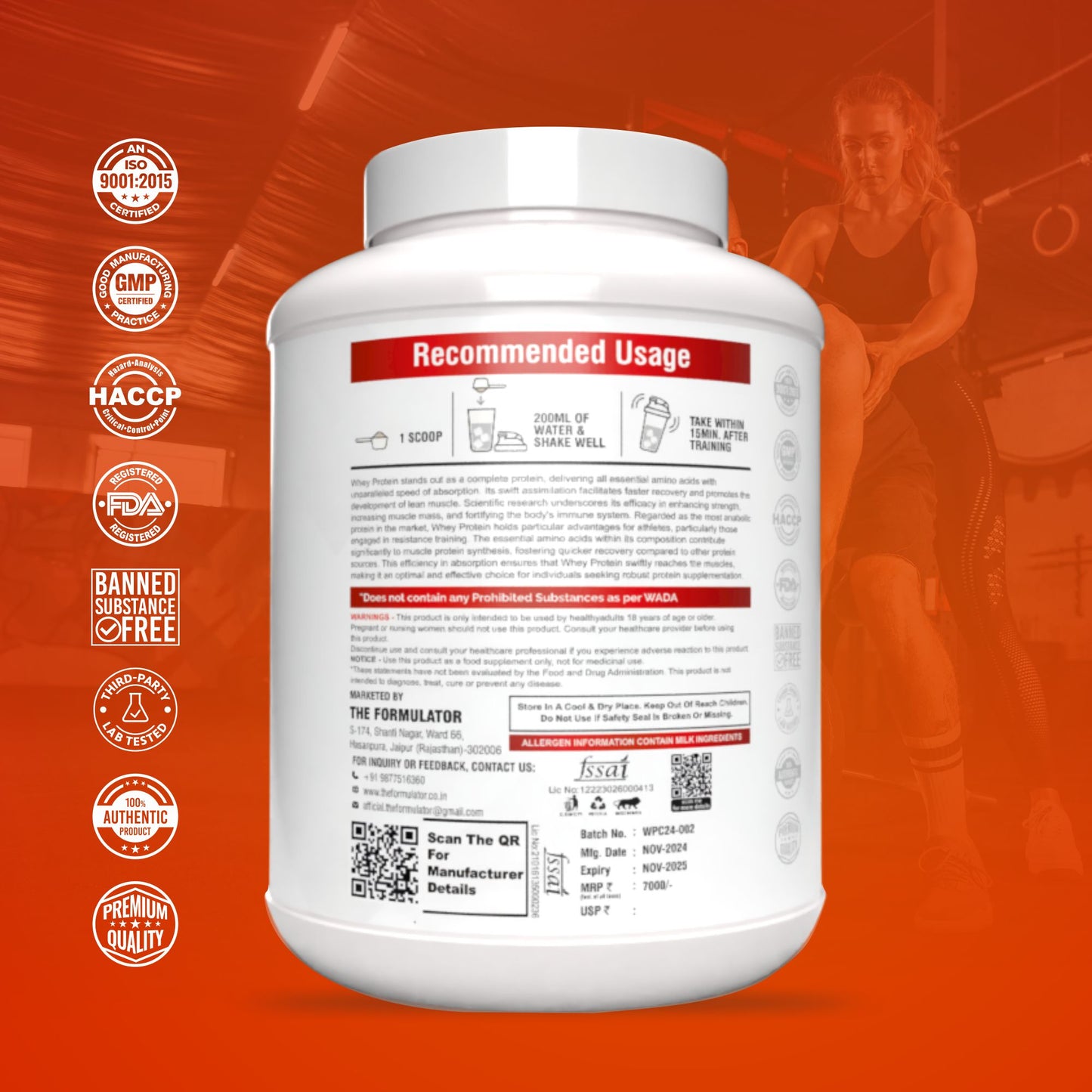 TF WPC 80.eu Economy | 24g Protein | 200mg Tribulus | 200mg Maca | 200mg Black Musli | 66 Serving