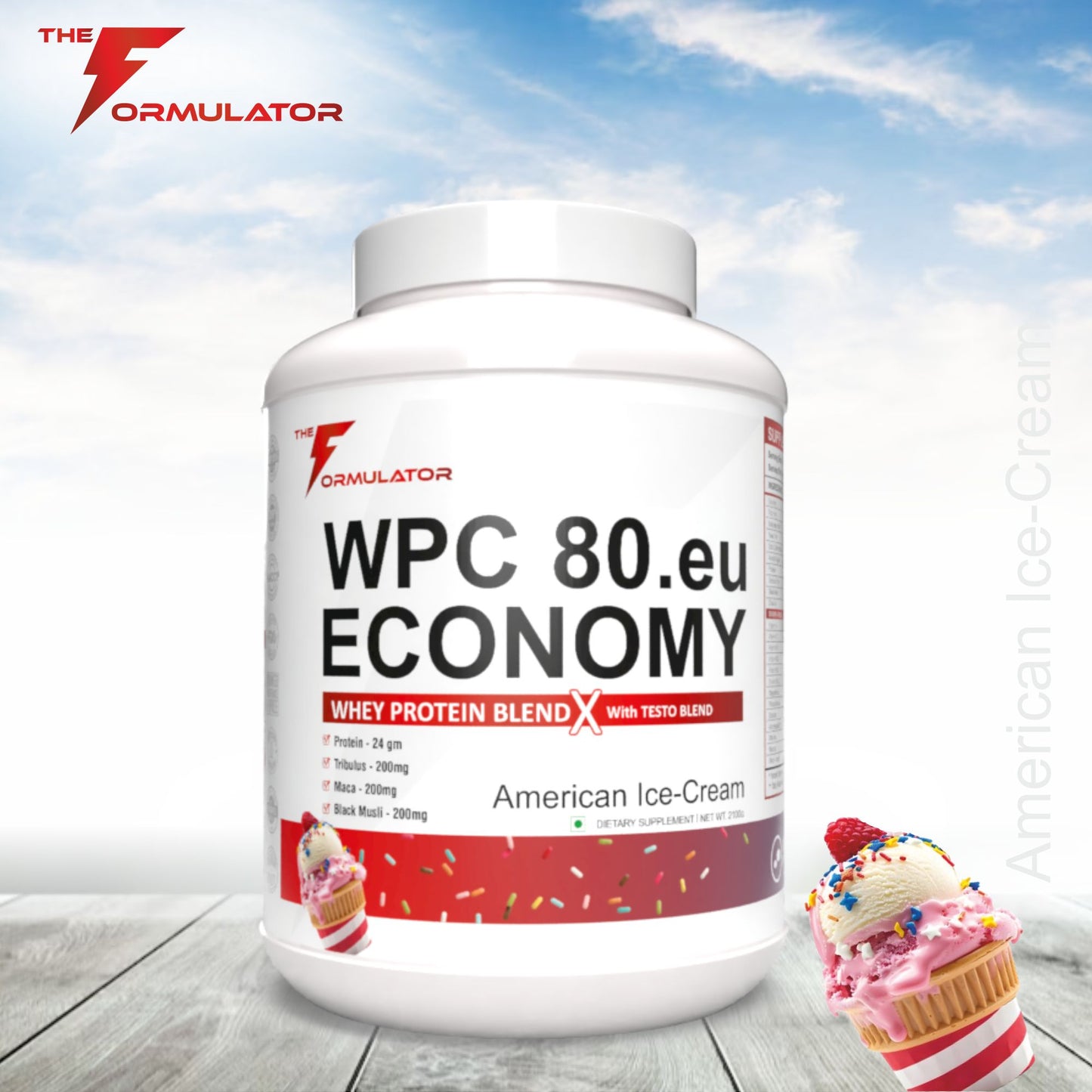 TF WPC 80.eu Economy | 24g Protein | 200mg Tribulus | 200mg Maca | 200mg Black Musli | 66 Serving