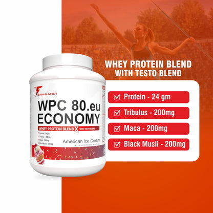 TF WPC 80.eu Economy | 24g Protein | 200mg Tribulus | 200mg Maca | 200mg Black Musli | 66 Serving